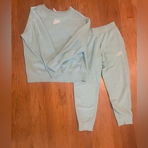 Kids Nike light bright blue sweatsuit
